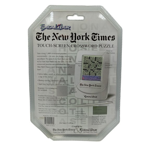 Excalibur The New York Times Touch-Screen Crossword Brain Game Never Used - Picture 2 of 8